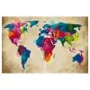 Artgeist Peinture par numéro - Carte du monde V - Toile - Multicolore