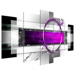 Artgeist Tableau déco plexiglas Violet Rim - Tableau déco plexiglas - Noir / Blanc - 200 x 100 cm