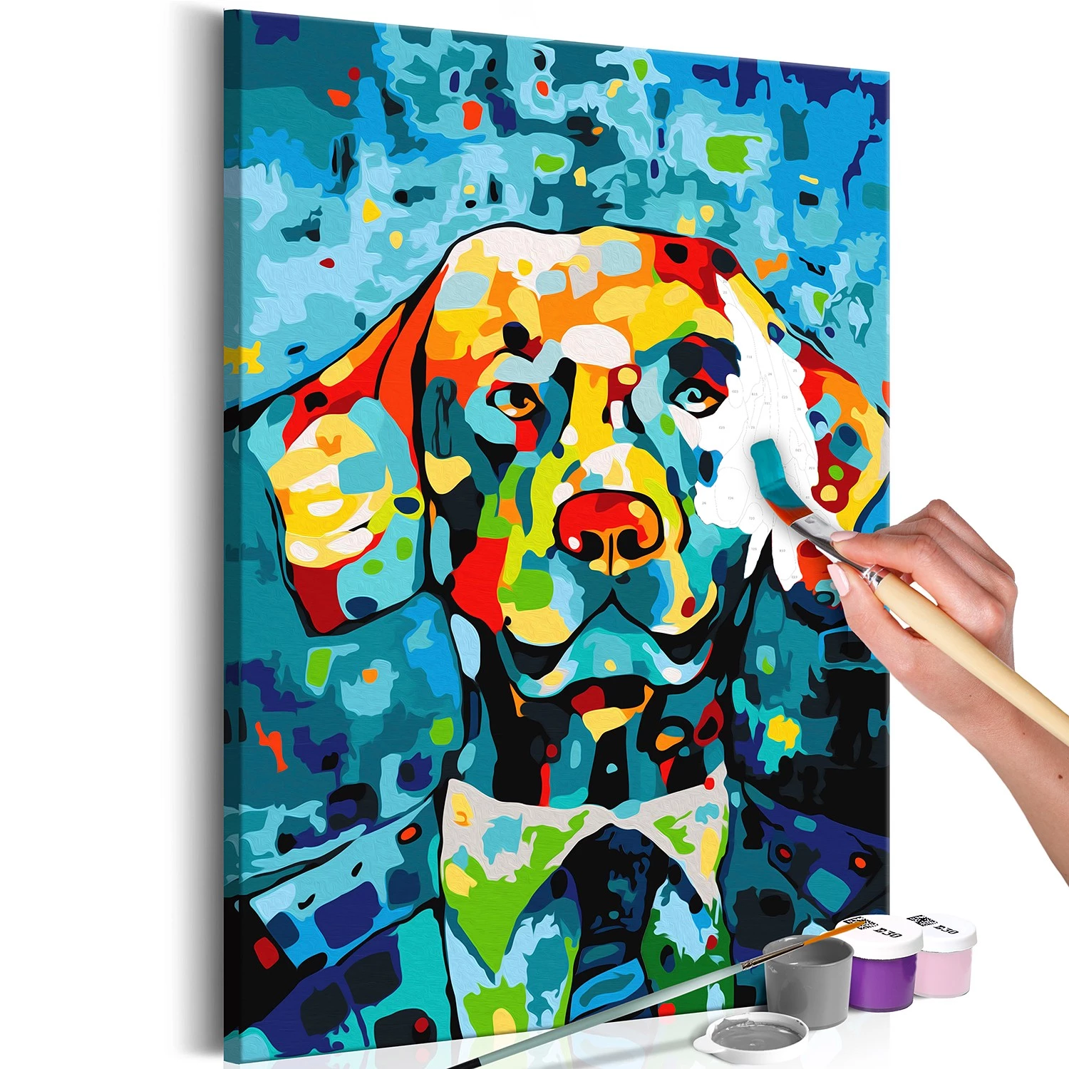 Artgeist Peinture par numéro - Chien - Toile - Multicolore – Image 3