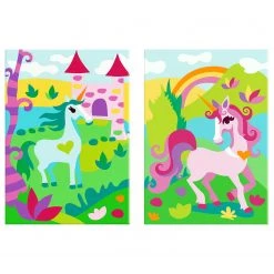 Artgeist Peinture par numéro - Licornes III - Toile - Multicolore