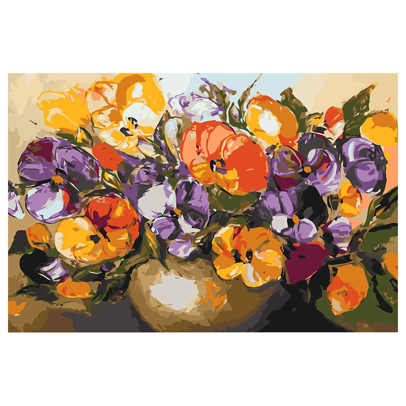 Artgeist Peinture par numéro - Pensées - Toile - Violet