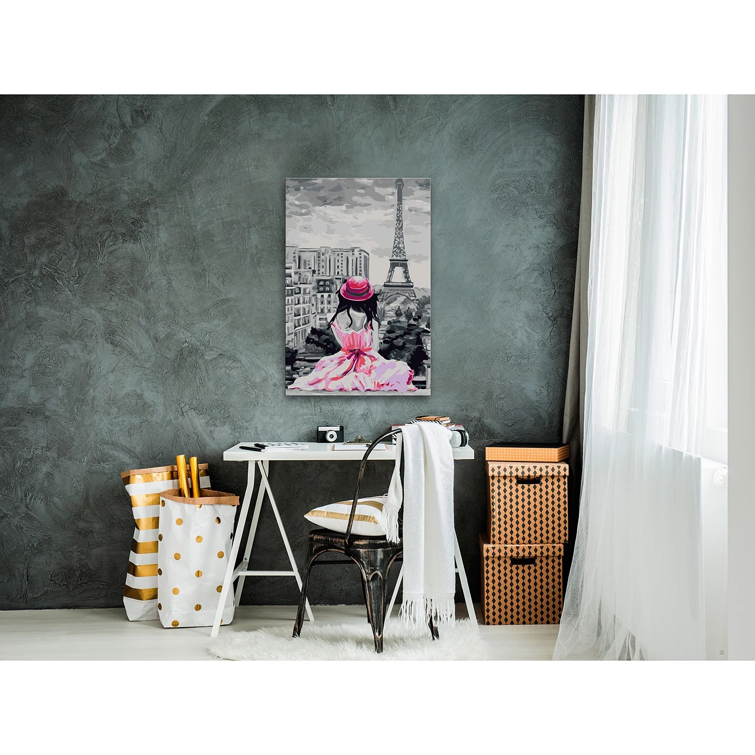 Artgeist Peinture par numéro - Paris - Toile - Rose – Image 2