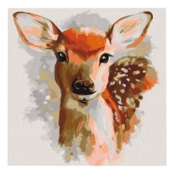 Artgeist Peinture par numéro - Faon - Toile - orange