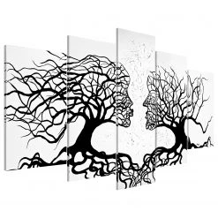Artgeist Tableau déco the Kiss of The Wind - Toile - Noir / Blanc - 200 x 100 cm