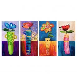 Artgeist Tableau déco Fleur arc-en-ciel - Toile - Multicolore