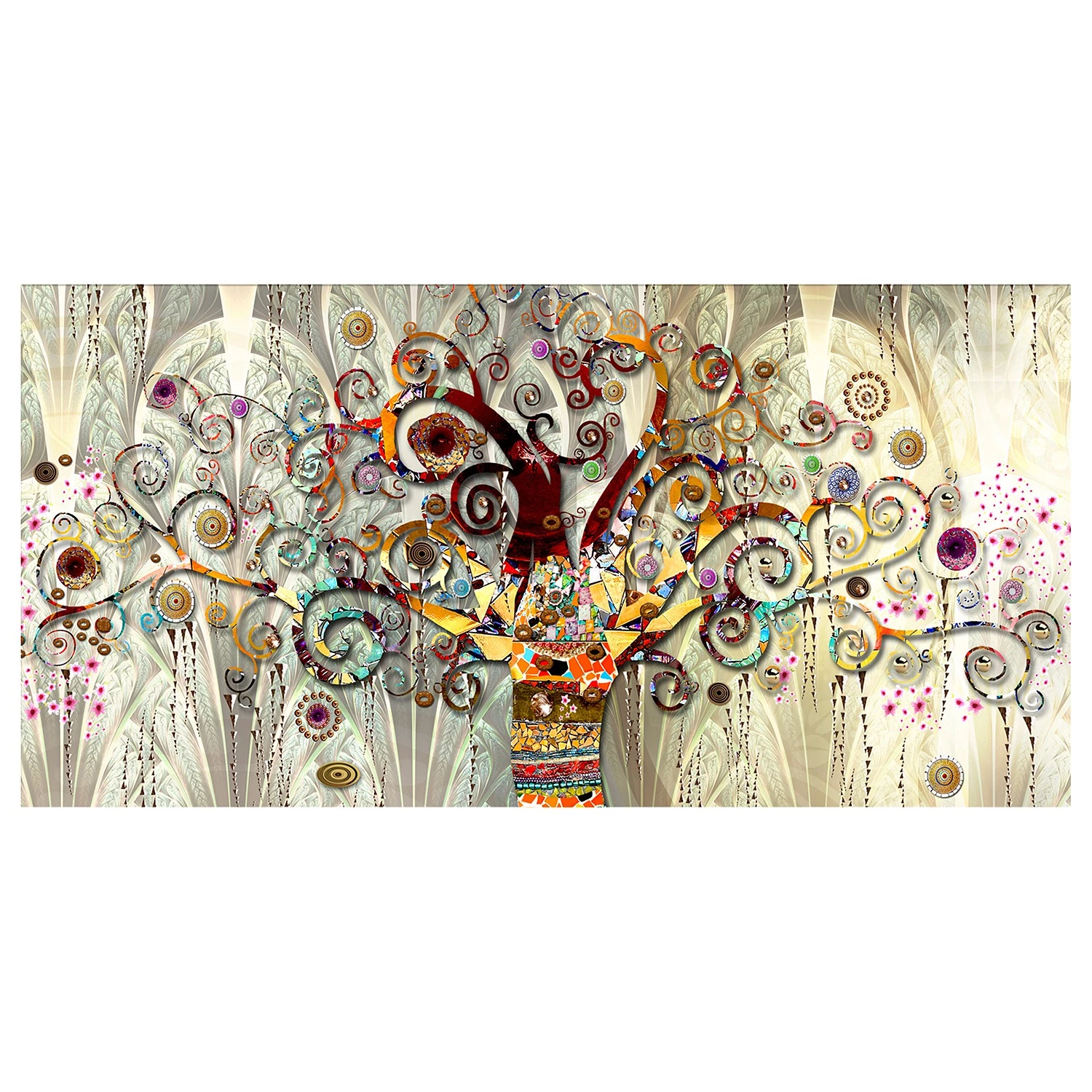Artgeist Tableau déco Tree of Life - Toile - Multicolore - 120 x 60 cm