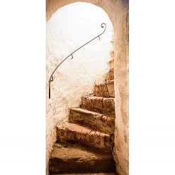 Artgeist Papier peint intissé pour porte Secret - Papier peint en intissé premium - Marron - Largeur : 90 cm