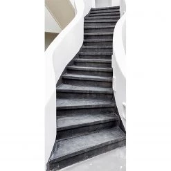 Artgeist Papier peint intissé pour porte Stairs I - Papier peint en intissé premium - Blanc - Largeur : 80 cm