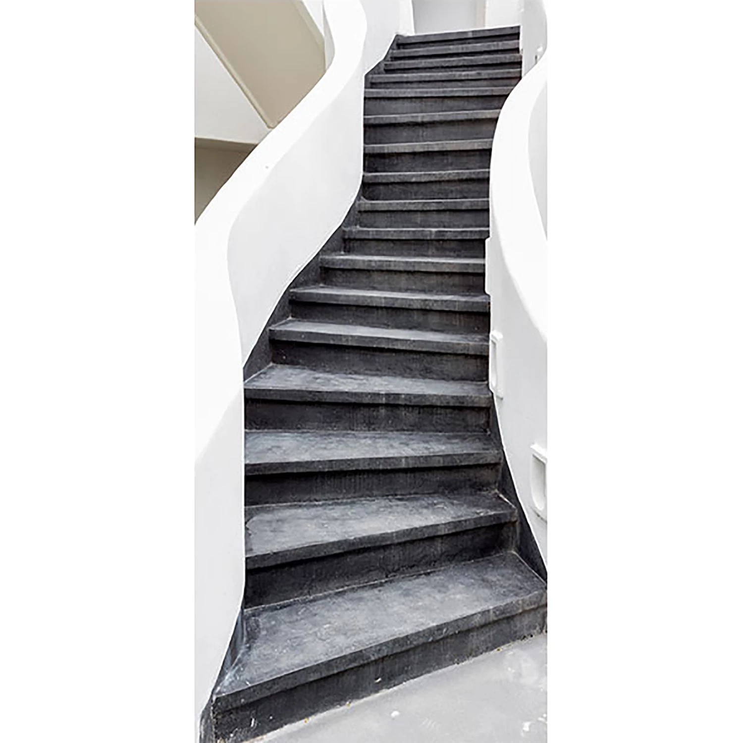Artgeist Papier peint intissé pour porte Stairs I - Papier peint en intissé premium - Blanc - Largeur : 80 cm