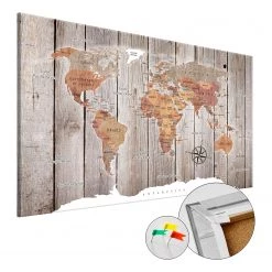 Artgeist Tableau déco en liège Wooden Stories - Liège - marron - 90 x 60 cm