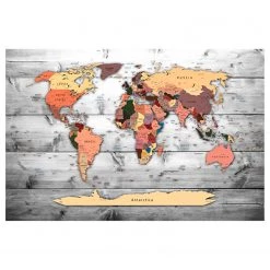 Artgeist Tableau déco en liège Direction World - Liège - jaune - 90 x 60 cm