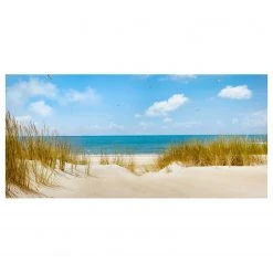 Bilderwelten Tableau magnétique En mer du Nord - Acier / Film vinyle - Bleu - 78 x 37 cm