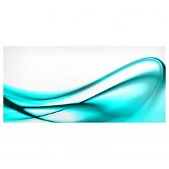 Bilderwelten Tableau magnétique Turquoise Design - Acier / Film vinyle - Turquoise / Blanc