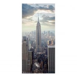 Bilderwelten Tableau magnétique Soleil à New York - Acier / Film vinyle - Multicolore