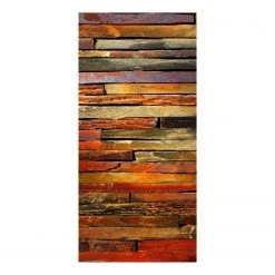 Bilderwelten Tableau magnétique Pile de planches - Acier / Film vinyle - Marron