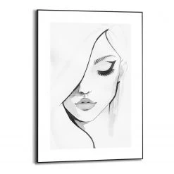 Reinders Tableau déco Visage - Noir / Blanc