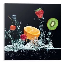 Reinders Tableau déco en verre Fruits II - Verre de sécurité - Multicolore