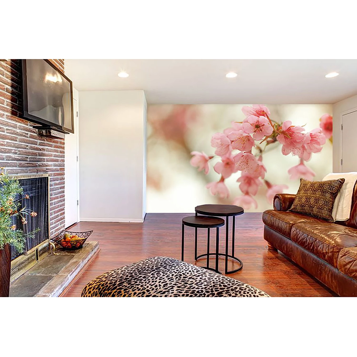 WandbilderXXL Papier peint en intissé Cherry Blossoms - Papier peint en intissé - Rose / Beige - 300 x 200 cm – Image 4