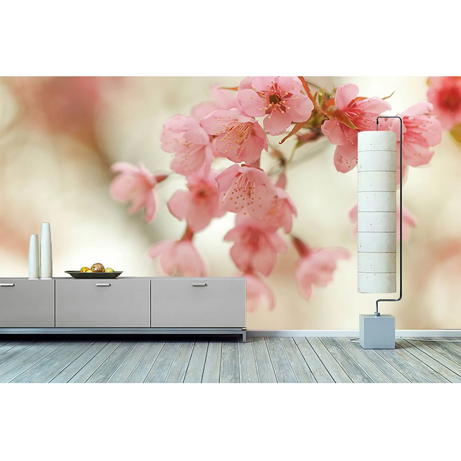 WandbilderXXL Papier peint en intissé Cherry Blossoms - Papier peint en intissé - Rose / Beige - 300 x 200 cm – Image 5