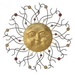 Boltze Décoration murale Sonne - Fer - Doré