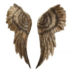 Boltze Décorations murales Ailes d’ange (2 él.) - Résine synthétique - Doré