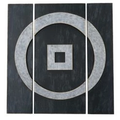 Boltze Décorations murales Mehdi (3 éléments) - Fer - Gris