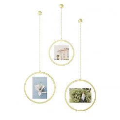 Umbra Cadres photo Fotochain (3 éléments) - Fer / Miroir en verre - Laiton