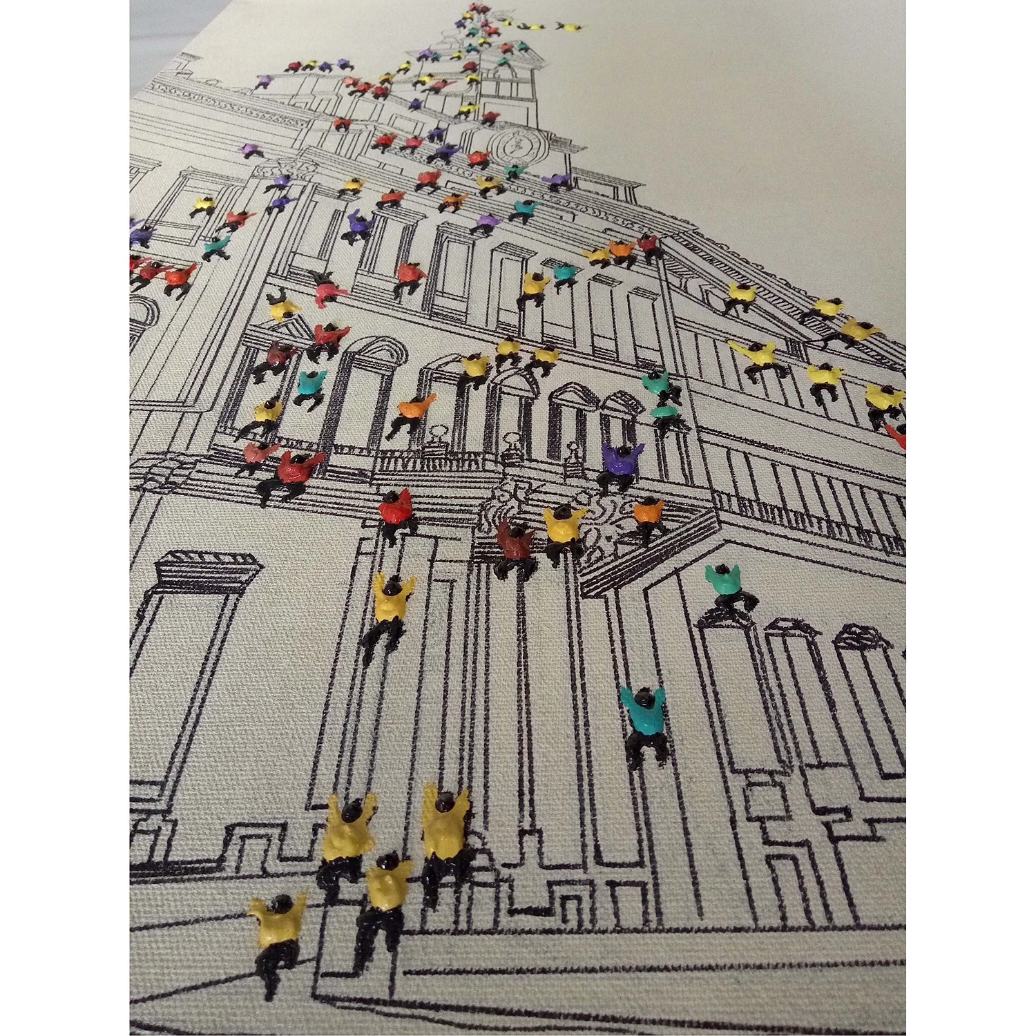 Kayoom Impression sur toile Foule I - Toile - Beige – Image 3