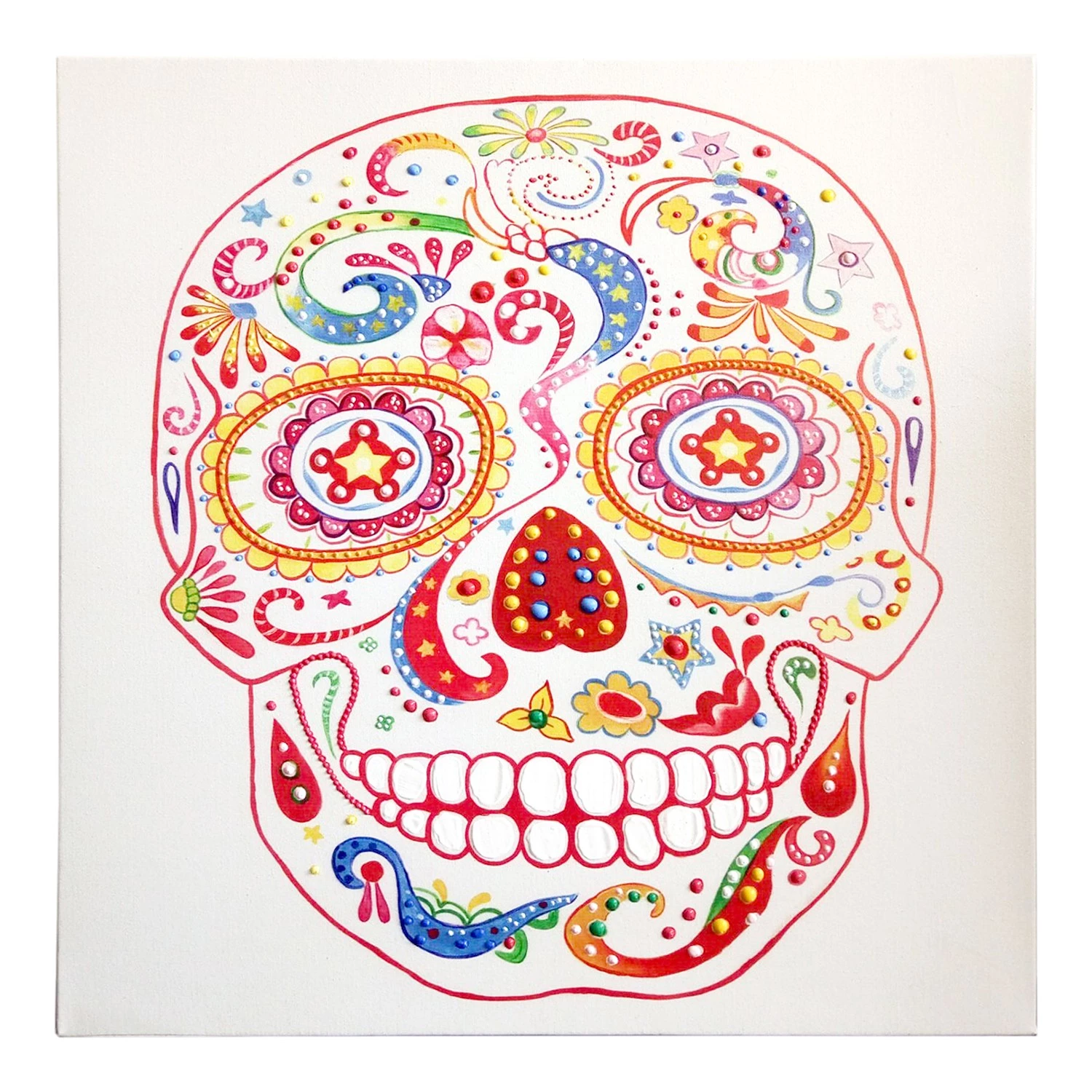 Kayoom Impression sur toile Tête de mort - Toile - Multicolore