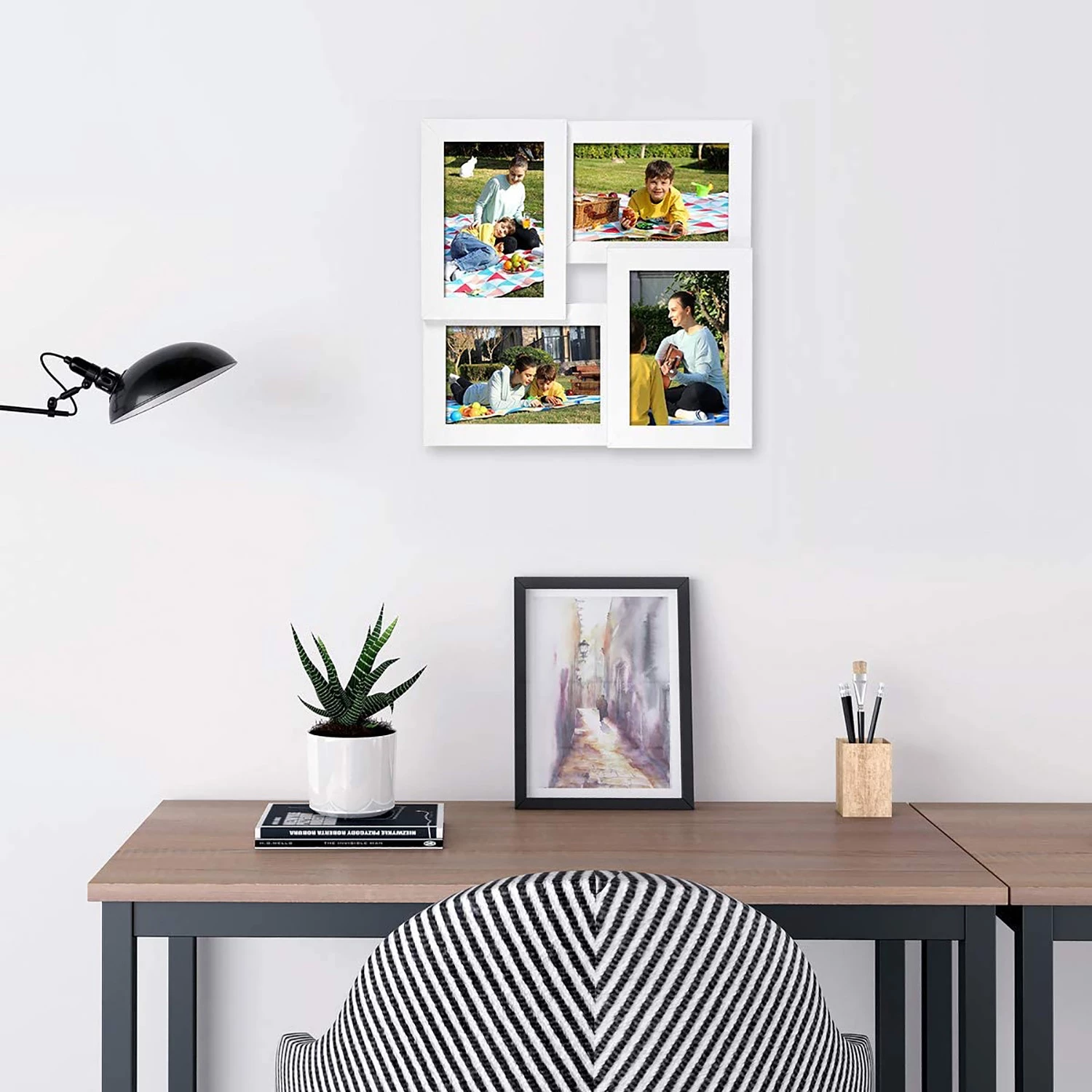 Songmics Cadres photo Bessan - Verre - Blanc – Image 2