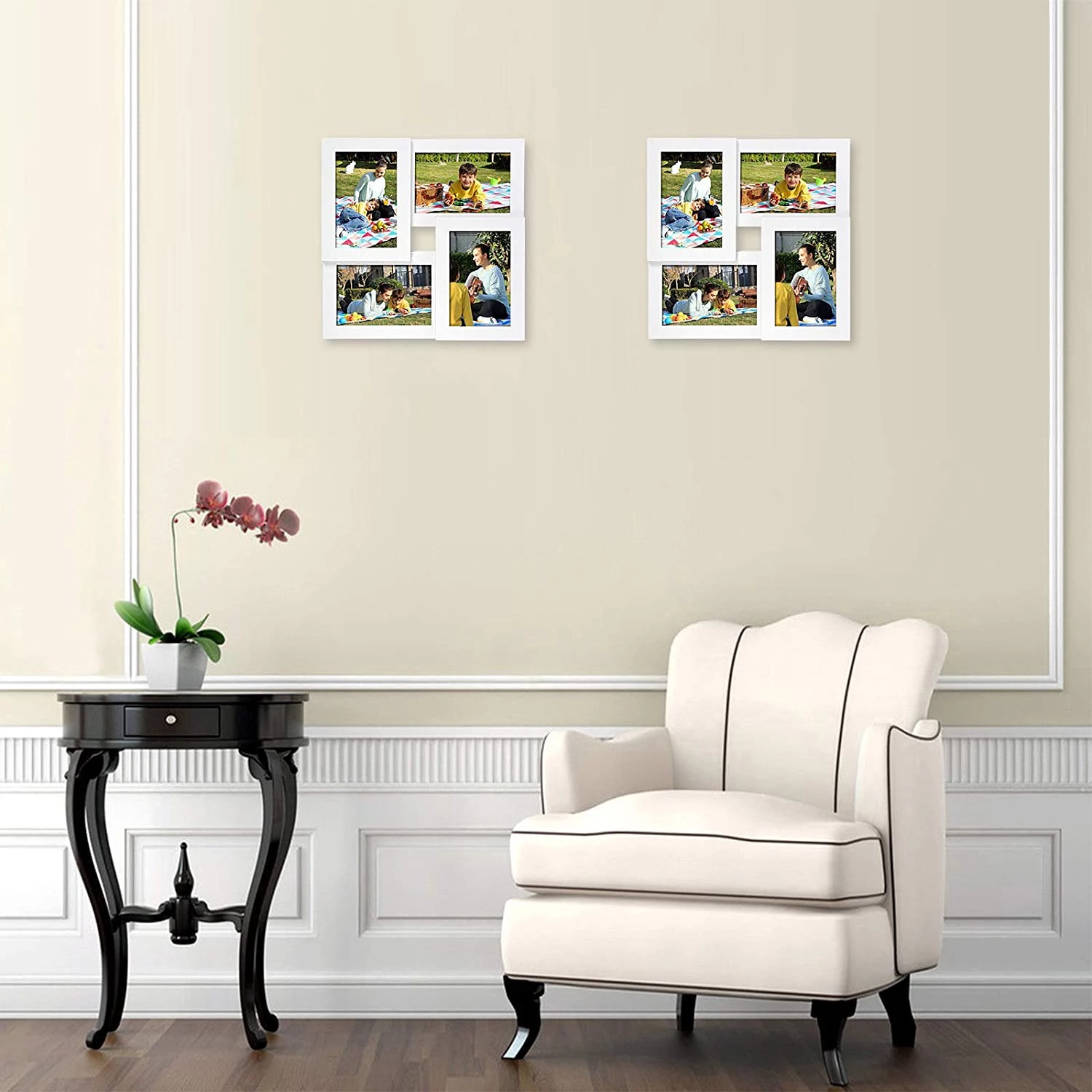 Songmics Cadres photo Bessan - Verre - Blanc – Image 3