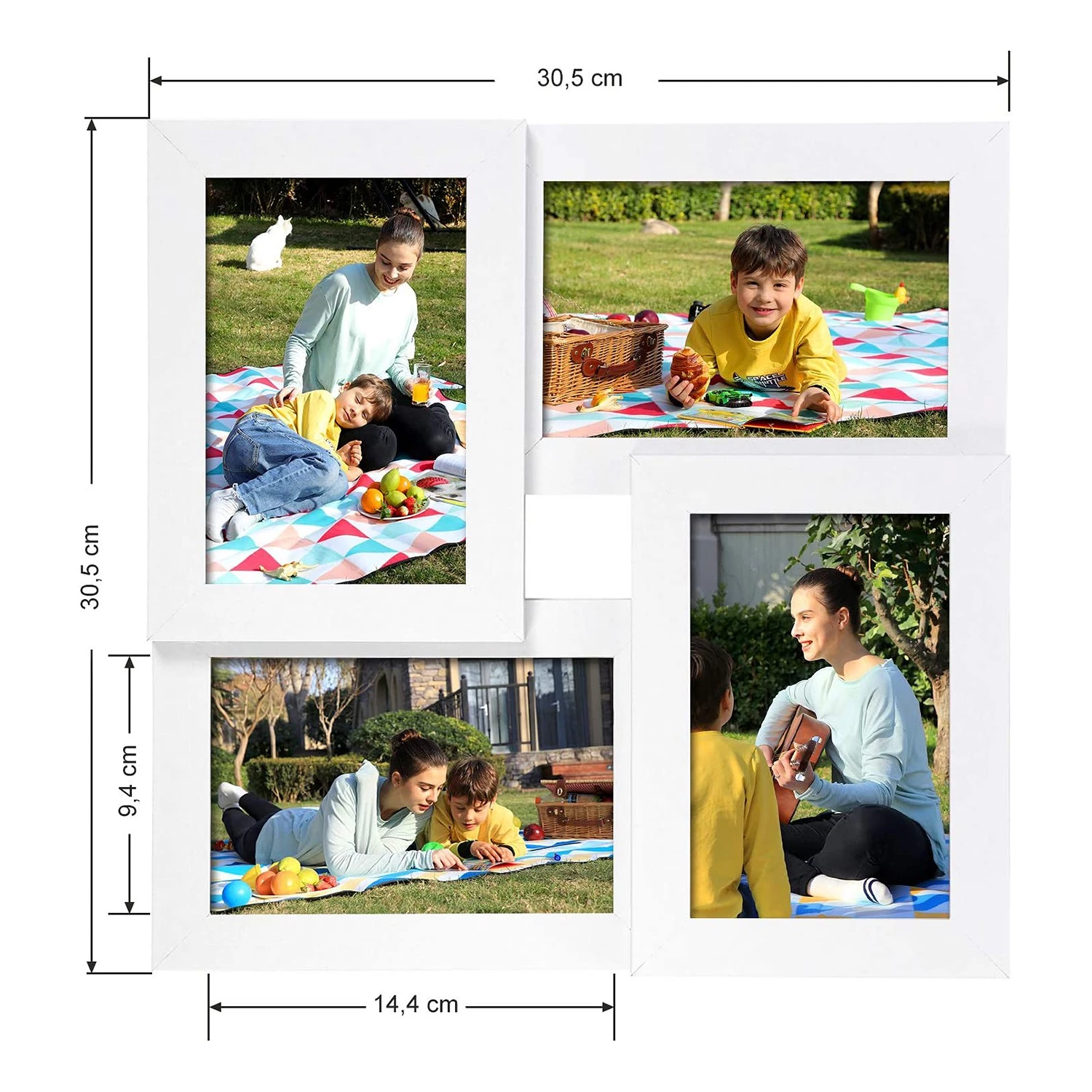 Songmics Cadres photo Bessan - Verre - Blanc – Image 7