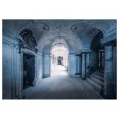 Komar Papier peint en intissé Villa Blue - Intissé - Bleu / Blanc