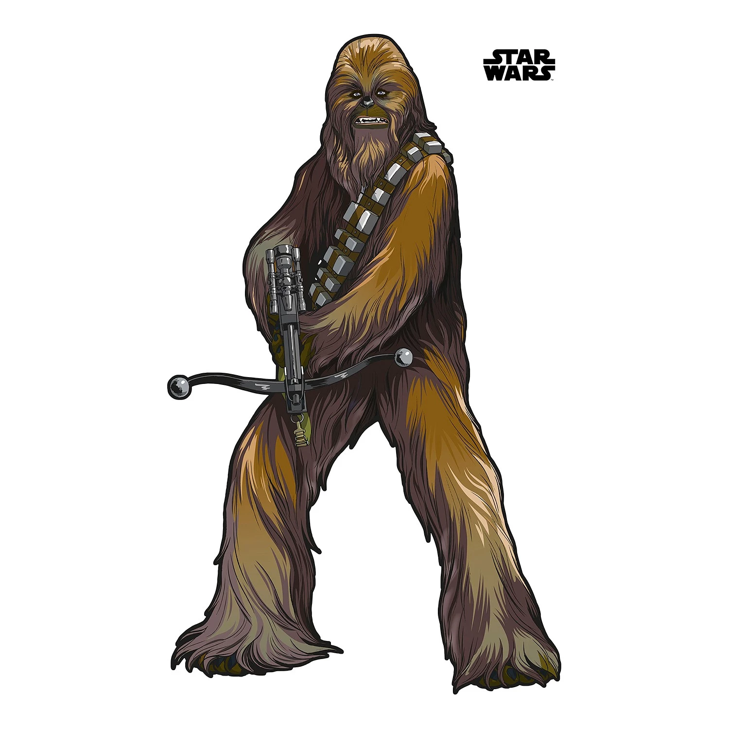Komar Papier peint en intissé Chewbacca XXL - Intissé - Noir / Blanc