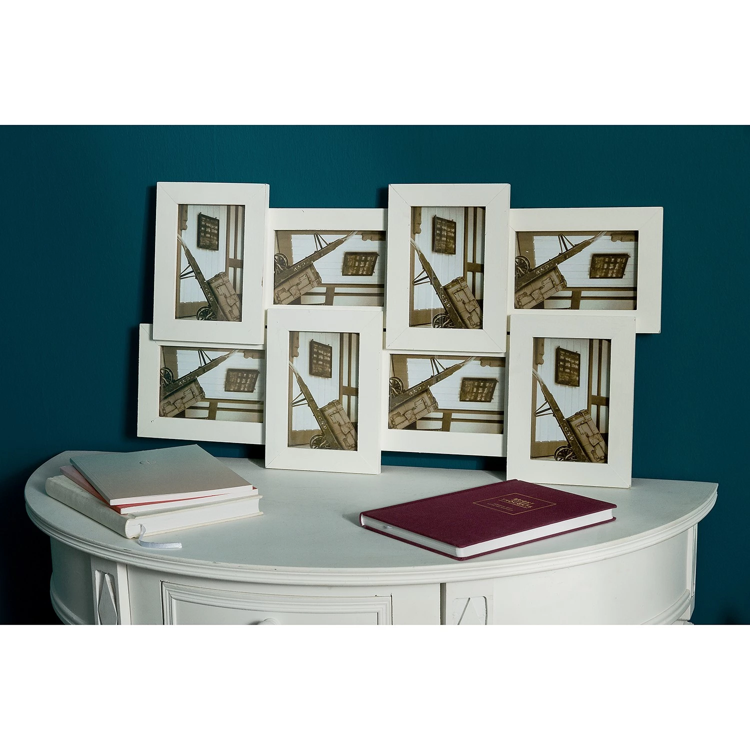 My Flair Cadres photo Lucy (lot de 8) - Sapin verni - Blanc – Image 2