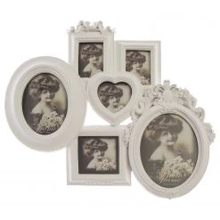 My Flair Pêle-mêle Lora (6 éléments) - Polyrésine - Blanc cassé