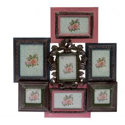 My Flair Cadres photo Ane (7 éléments) - Eucalyptus - Noir / Rose