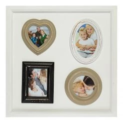 My Flair Cadres photos Arto - Verre transparent / Sapin verni - Blanc