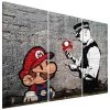 Artgeist Tableau déco Super Mario Mushroom Cop - Toile - Multicolore - 90 x 60 cm