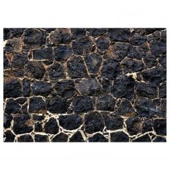 Artgeist Papier peint en intissé Stony Twilight - Intissé - Noir / Doré - 350 x 245 cm