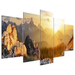 Artgeist Tableau déco Lever de soleil - Toile - Multicolore - 100 x 50 cm