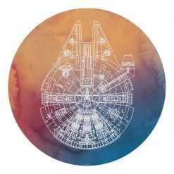 Komar Papier peint Star Wars Falcon - Intissé - Multicolore
