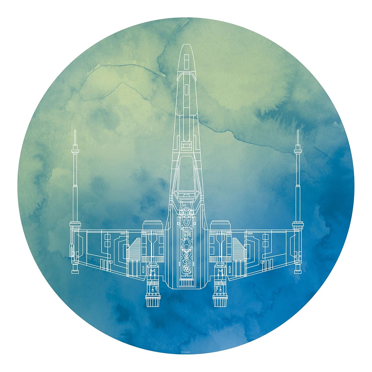 Komar Papier peint intissé Star Wars X-Wing - Intissé - Multicolore