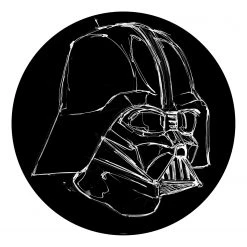 Komar Papier peint intissé Star Wars Ink Vader - Intissé - Noir / Blanc