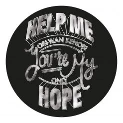 Komar Papier peint Star Wars Help Me - Intissé - Noir / Blanc