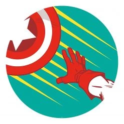 Komar Papier peint Avengers Shield - Intissé - Multicolore