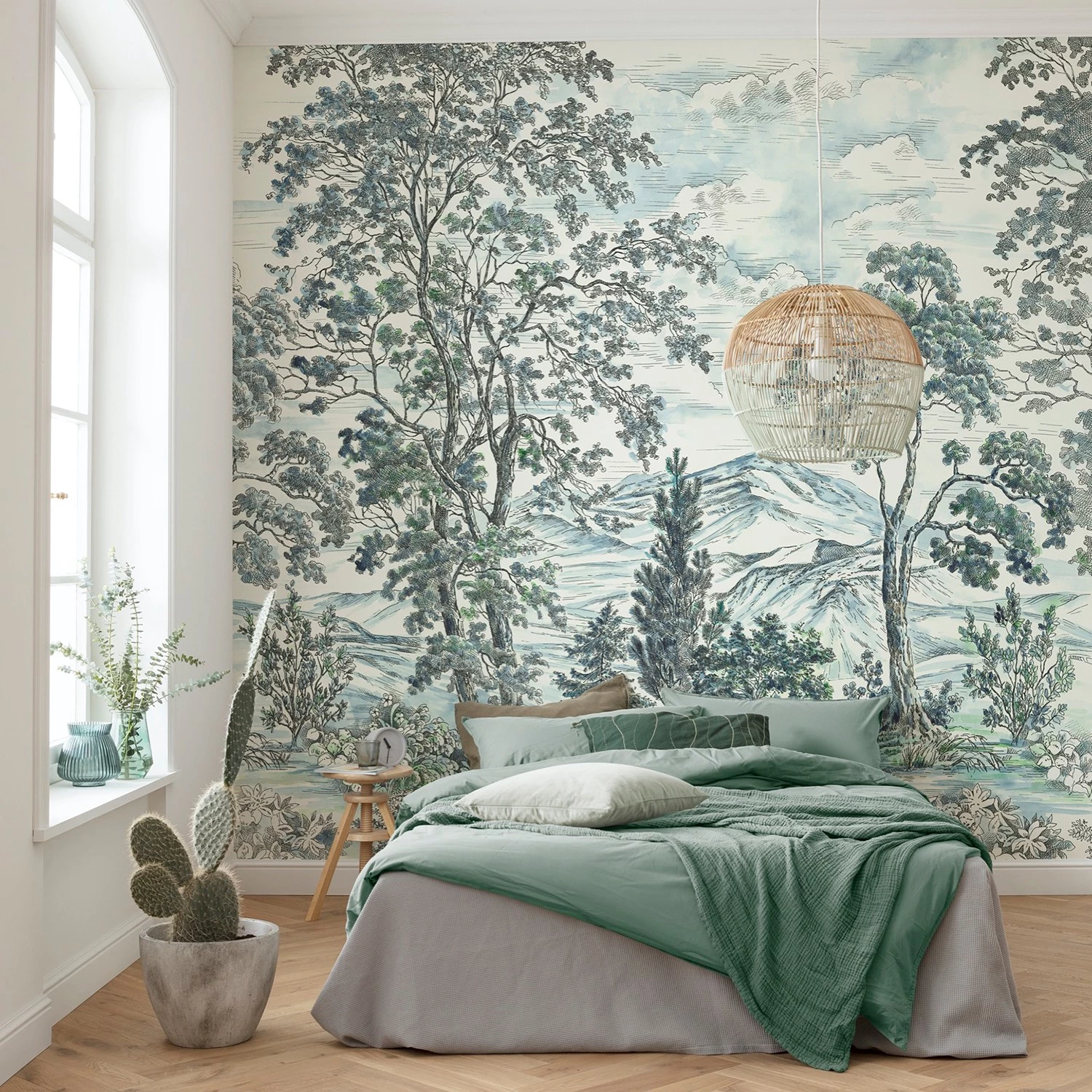 Komar Papier peint intissé Highland Trees - Intissé - Multicolore – Image 2