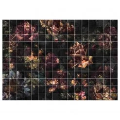 Komar Papier peint intissé Tiles Flowers - Intissé - Multicolore