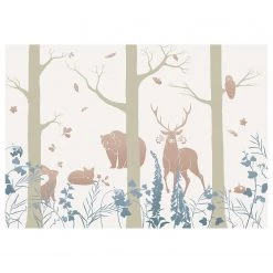 Komar Papier peint intissé Forest Animals - Intissé - Beige