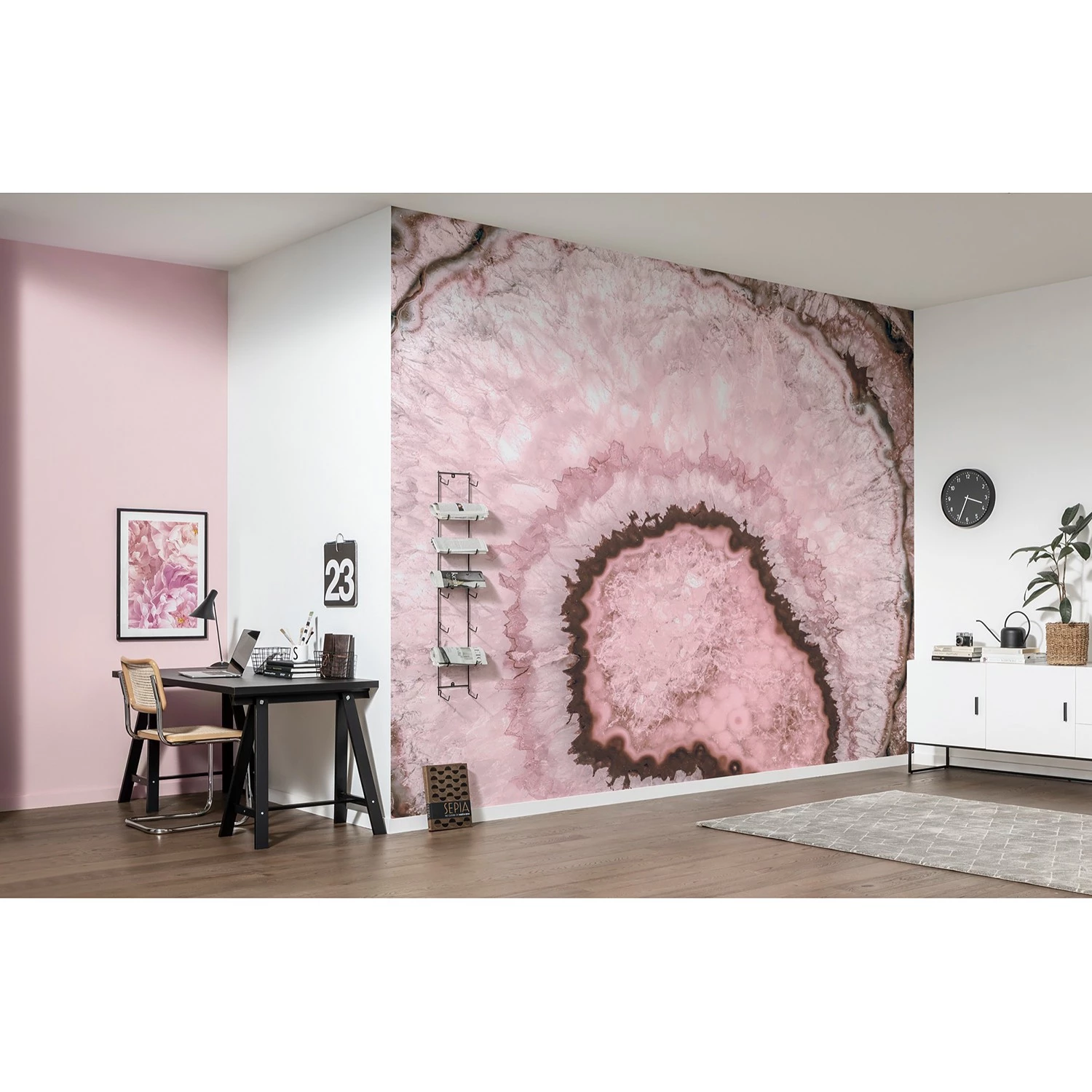 Komar Papier peint intissé Geode - Intissé - Rose – Image 2